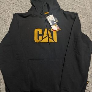 Caterpillar Black and Gold Logo Hoodie